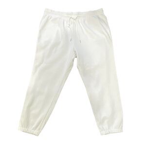 H & M Cotton Blend White Relaxed Women's Sweatpants Jogging Track Pants SZ XXL